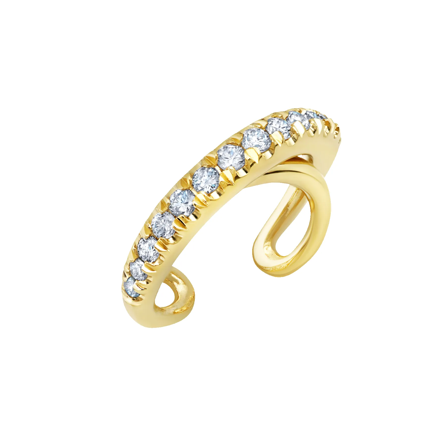 Great Twisted Ear Cuff with French Cut Diamonds sold by Gabriela Artigas