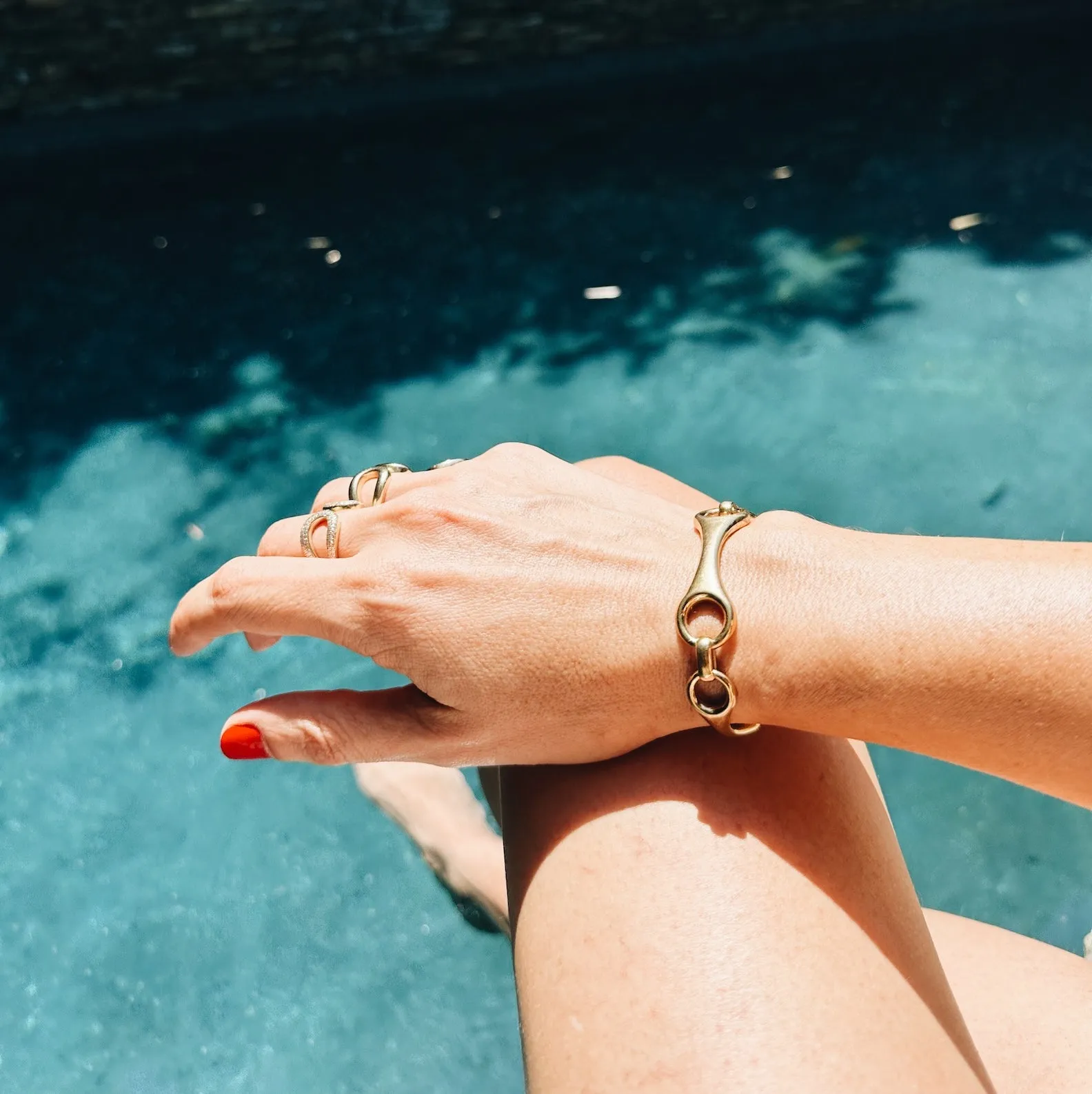 Triple Linked Fine Double Beam Cuff sold by Gabriela Artigas product image thumbnail 5