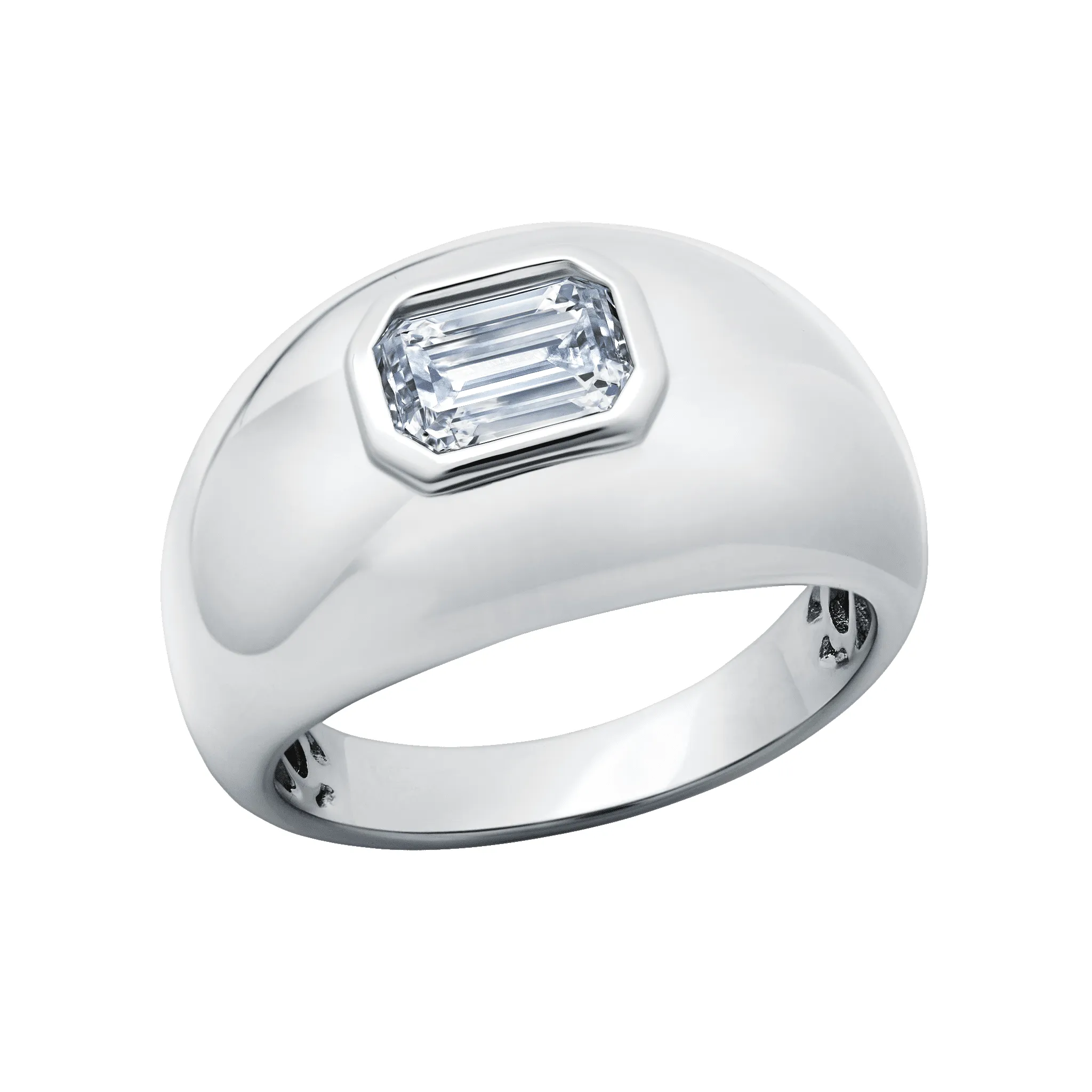 Medium Balloon Ring with Baguette Diamond sold by Gabriela Artigas product image thumbnail 5