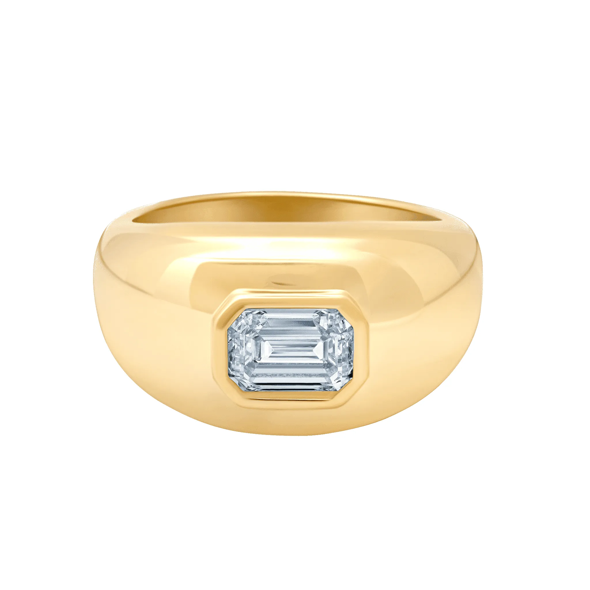 Medium Balloon Ring with Baguette Diamond sold by Gabriela Artigas