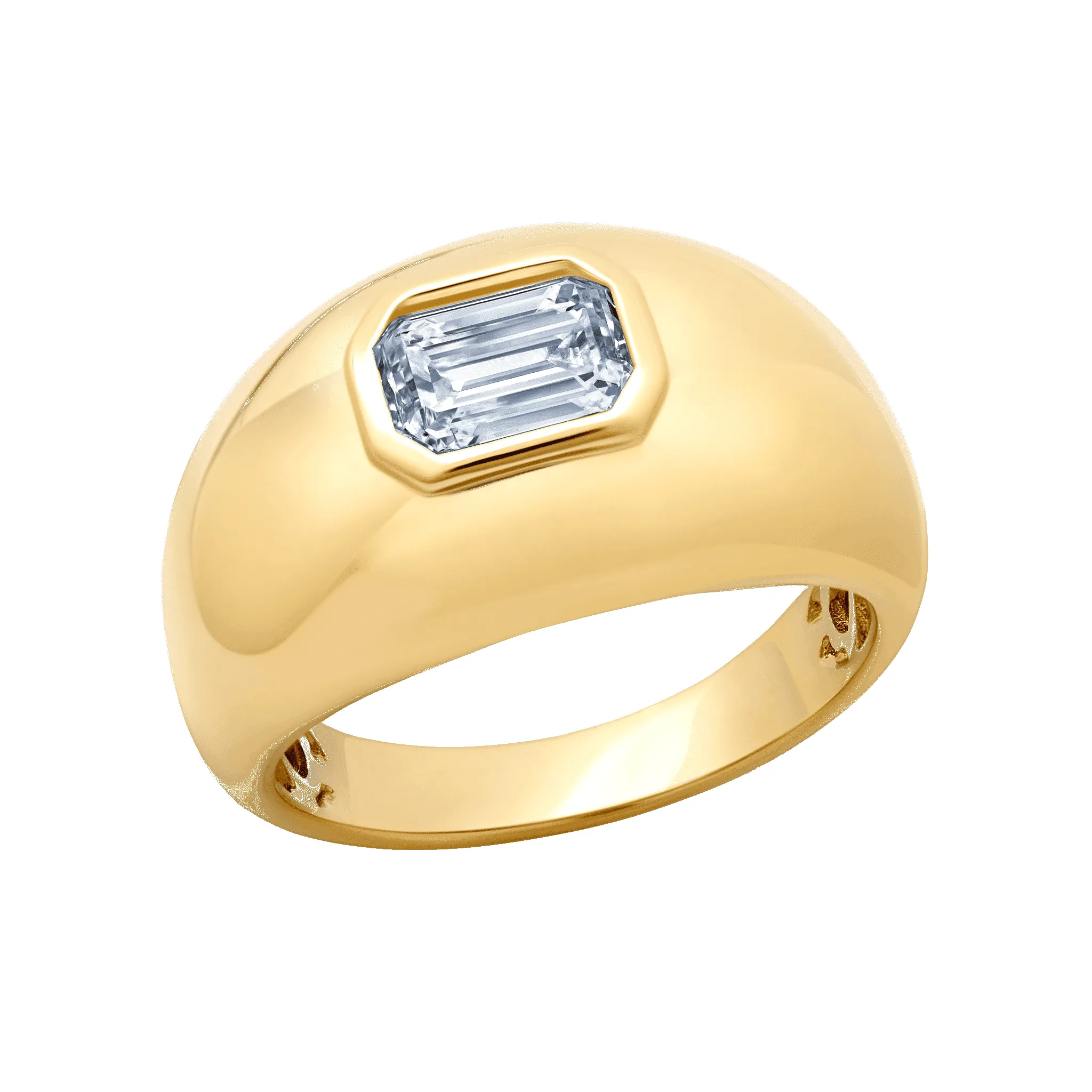 Medium Balloon Ring with Baguette Diamond sold by Gabriela Artigas product image thumbnail 3