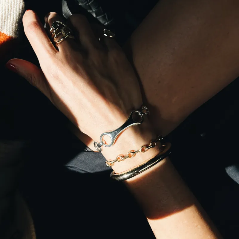 Triple Linked Double Beam Cuff sold by Gabriela Artigas