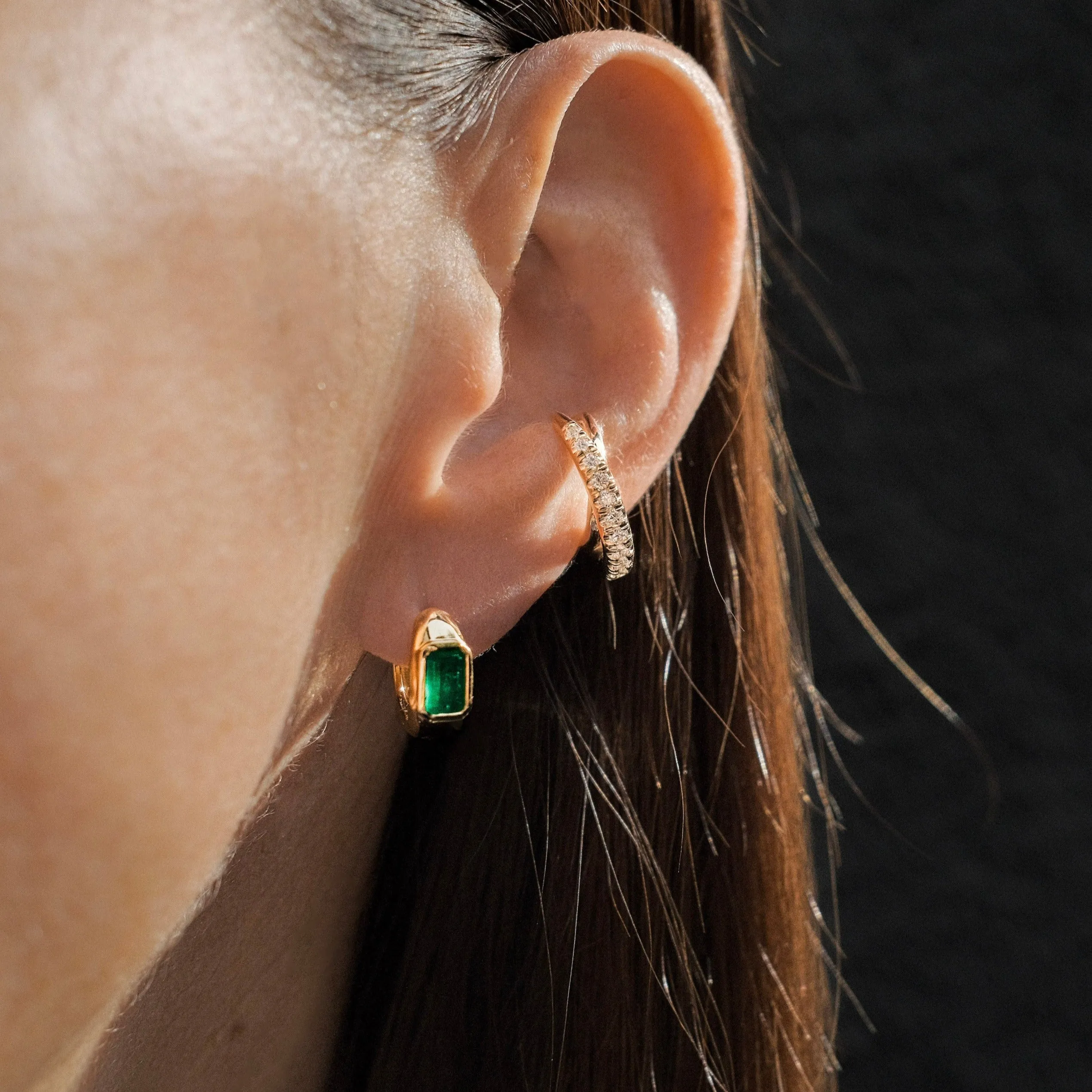 Medium Balloon Huggies with Emeralds sold by Gabriela Artigas product image thumbnail 2
