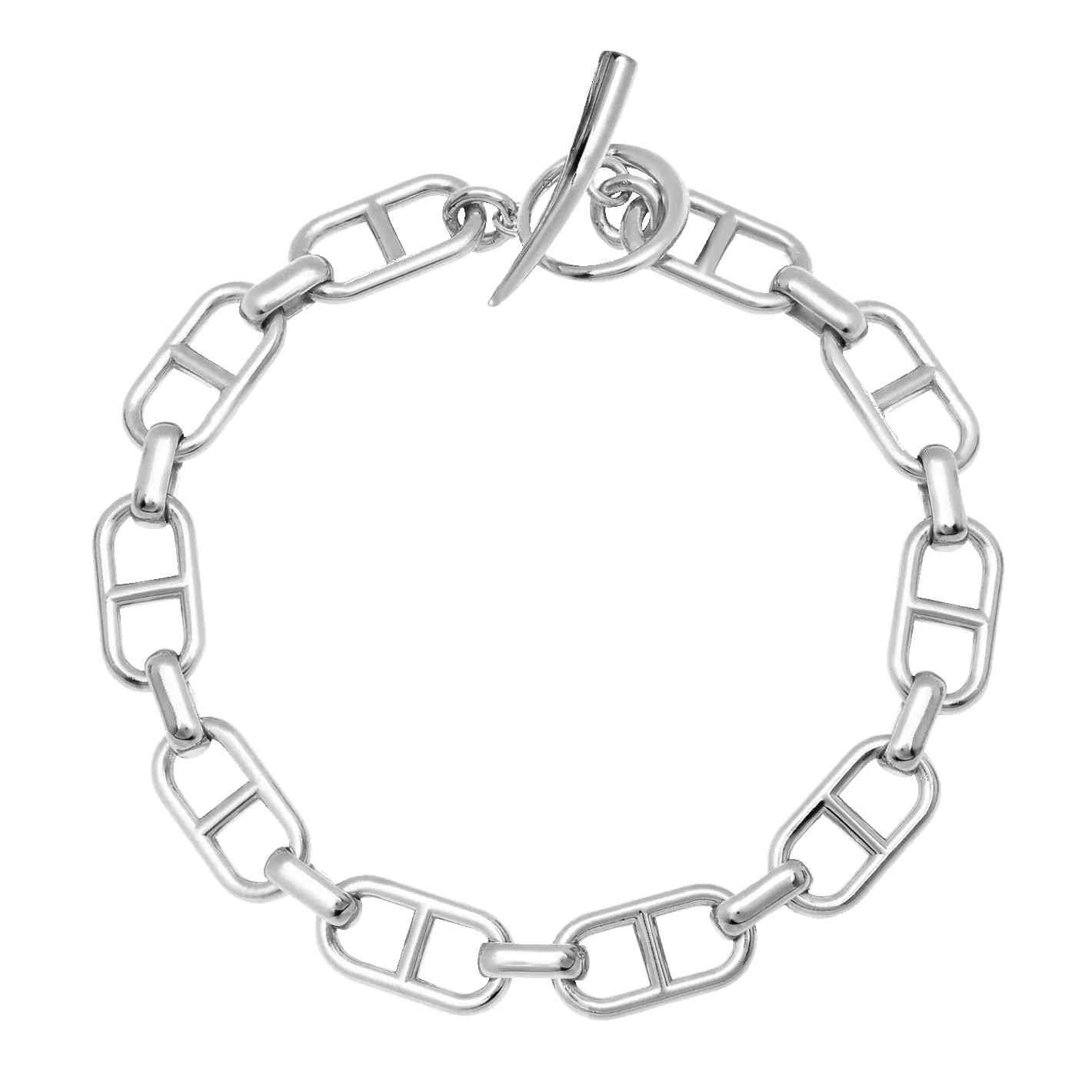 Stirrup Chain Bracelet with Tusk Clasp sold by Gabriela Artigas