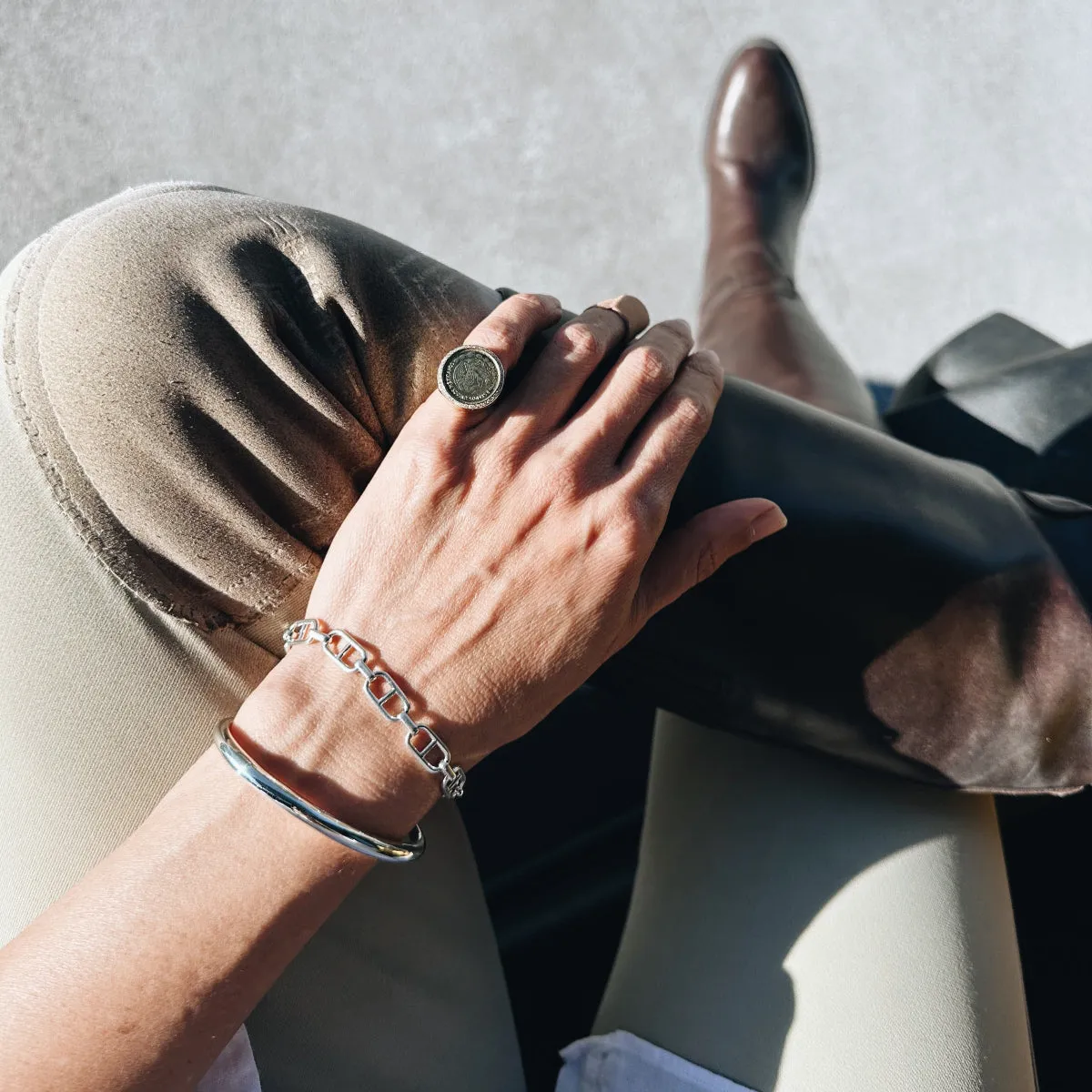 Stirrup Chain Bracelet with Tusk Clasp sold by Gabriela Artigas product image thumbnail 2