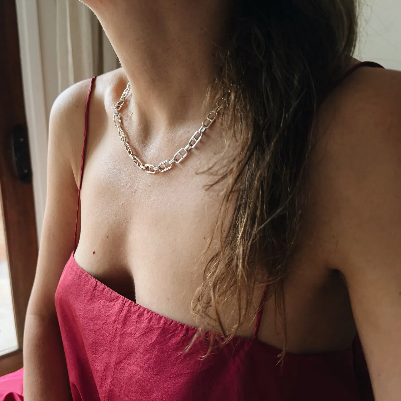 Stirrup Chain Necklace with Tusk Clasp sold by Gabriela Artigas product image thumbnail 3