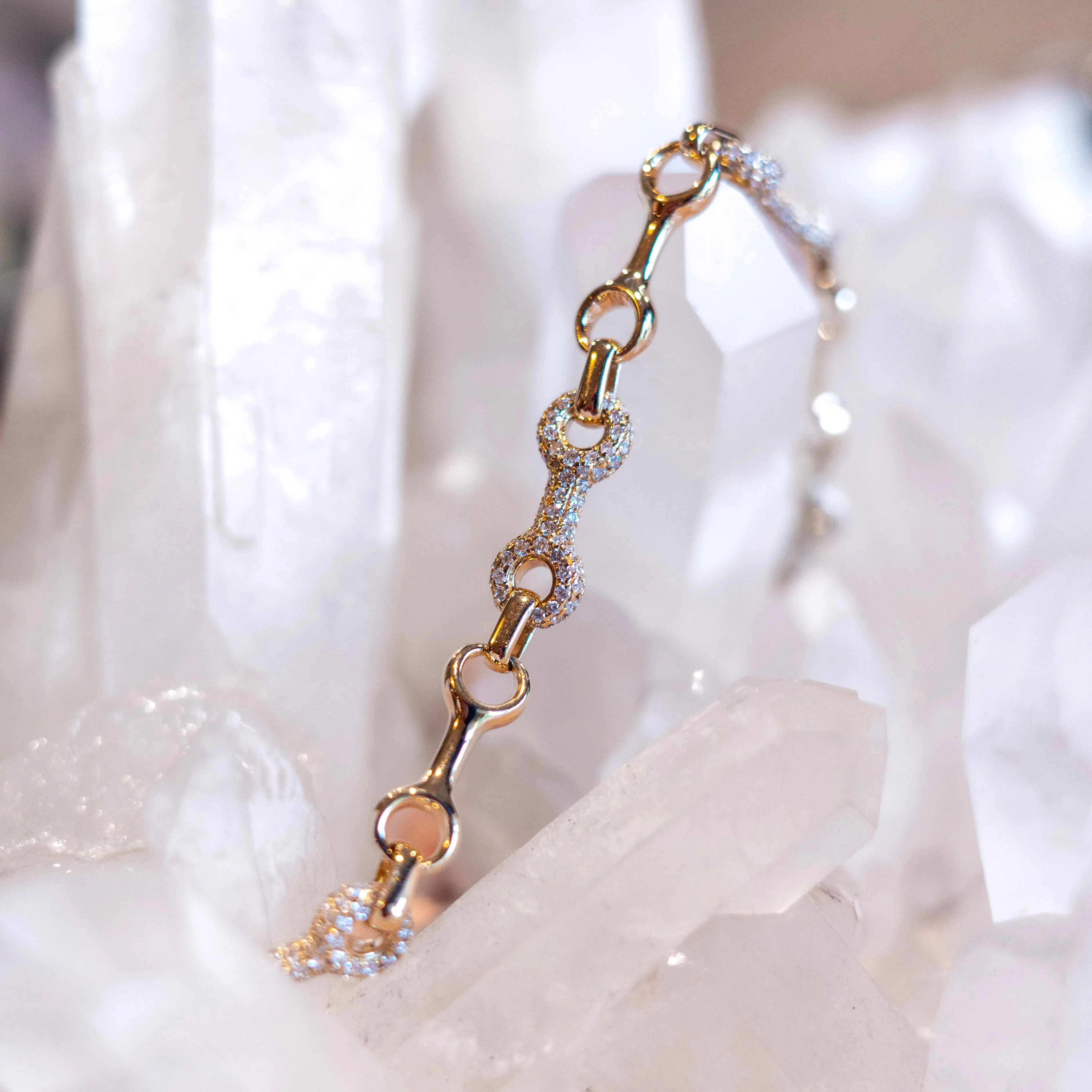 15 MM Double Beam Alterno Chain Bracelet with Pave Links sold by Gabriela Artigas product image thumbnail 2