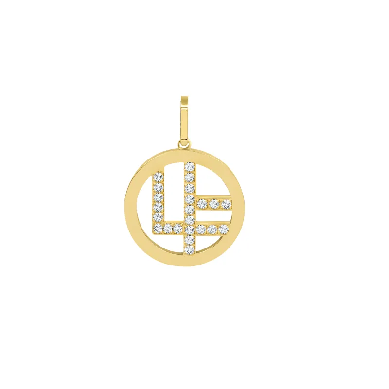 Medallion Pendants with White Pavé Diamonds made by Gabriela Artigas