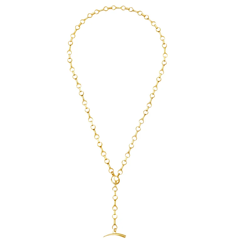 15 MM + 20 MM Fine Double Beam Chain Necklaces with Tusk Clasp made by Gabriela Artigas