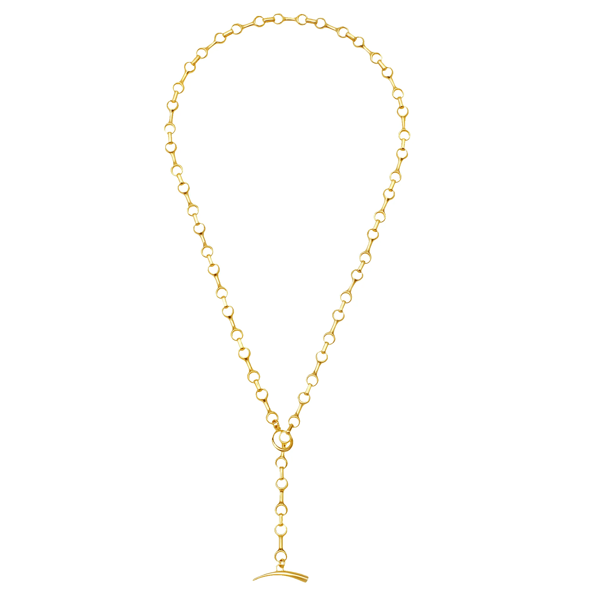 15 MM + 20 MM Fine Double Beam Chain Necklaces with Tusk Clasp sold by Gabriela Artigas