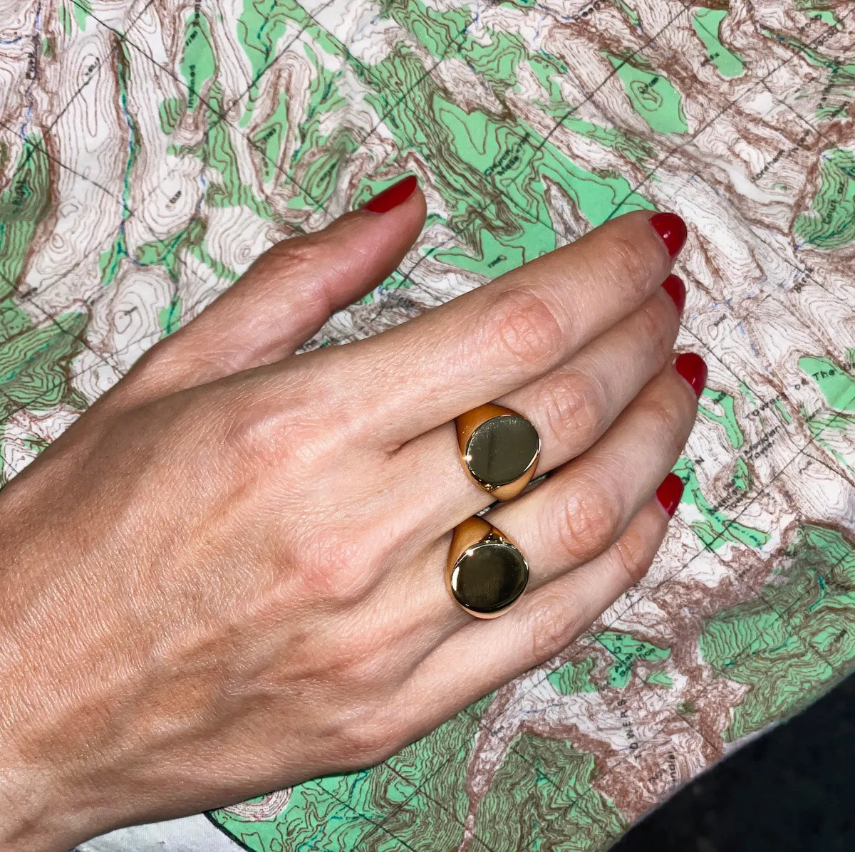 Fine Large Disc Signet Ring sold by Gabriela Artigas product image thumbnail 4
