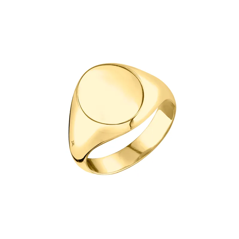 Fine Large Disc Signet Ring sold by Gabriela Artigas
