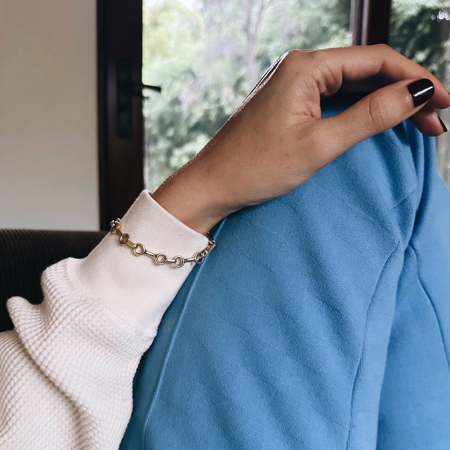 25 MM Double Beam Chain Bracelet with Tusk Clasp sold by Gabriela Artigas product image thumbnail 3