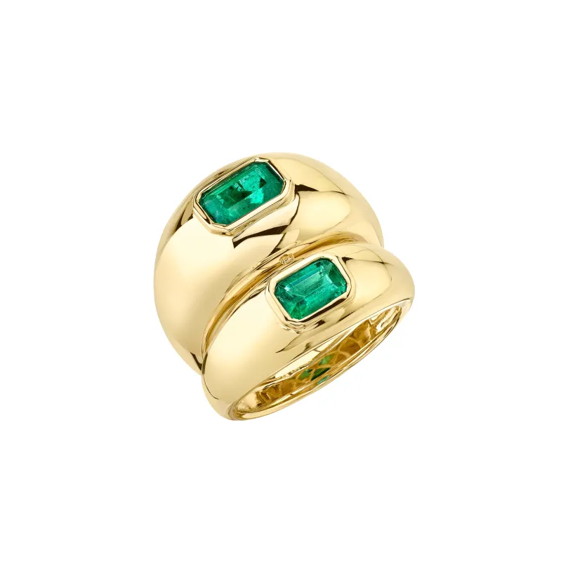 Double Balloon Ring with Emeralds sold by Gabriela Artigas
