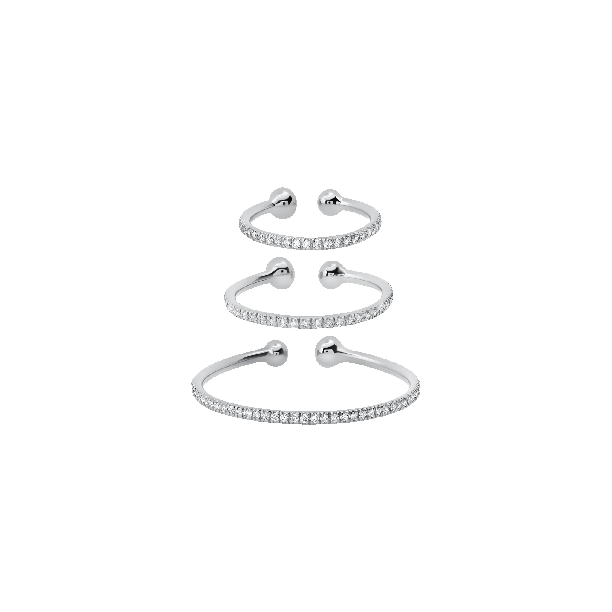 Disc Ear Cuff with White Pavé Diamonds sold by Gabriela Artigas product image thumbnail 4