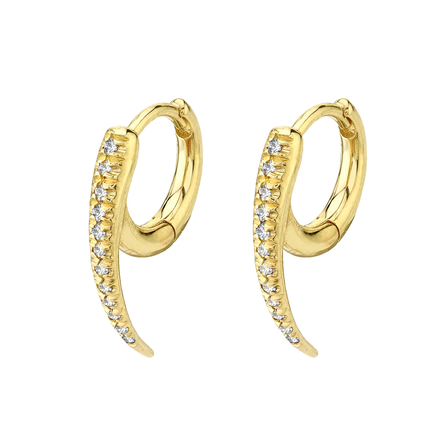 Tusk Huggie with White Pavé Diamonds sold by Gabriela Artigas product image thumbnail 3