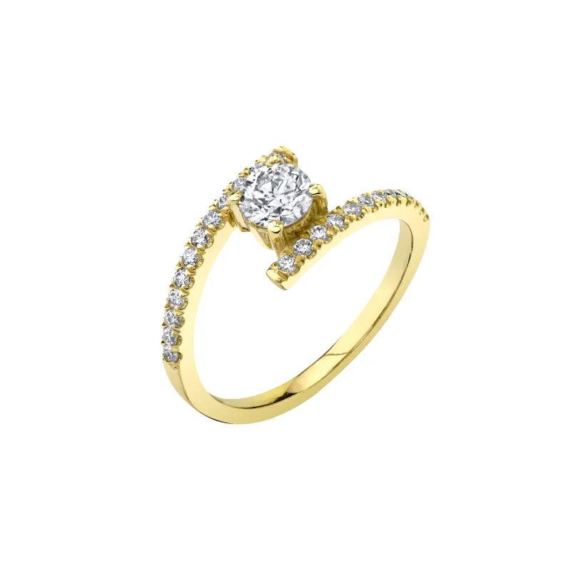 Split Shank Ring with Diamond Solitaire made by Gabriela Artigas