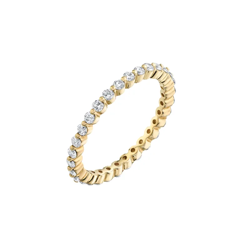 Prong Axis Ring with Pavé White Diamonds sold by Gabriela Artigas