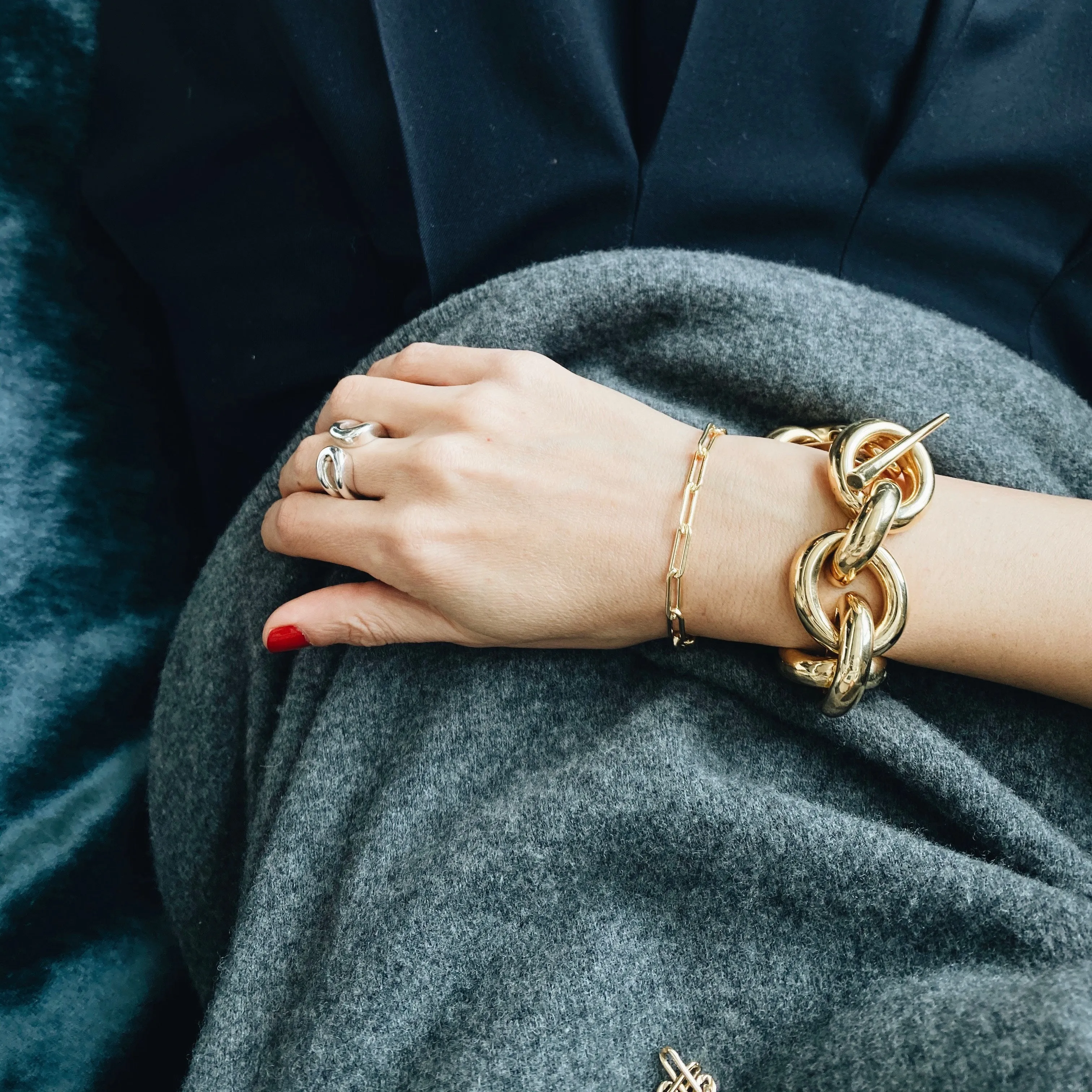 Full Link Bracelet with Tusk Clasp sold by Gabriela Artigas product image thumbnail 3