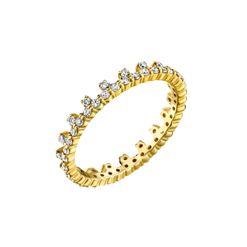 End Bolt Ring with White Pavé Diamonds sold by Gabriela Artigas