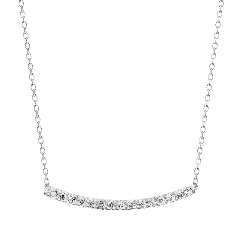 Axis Necklace with White Pavé Diamonds sold by Gabriela Artigas