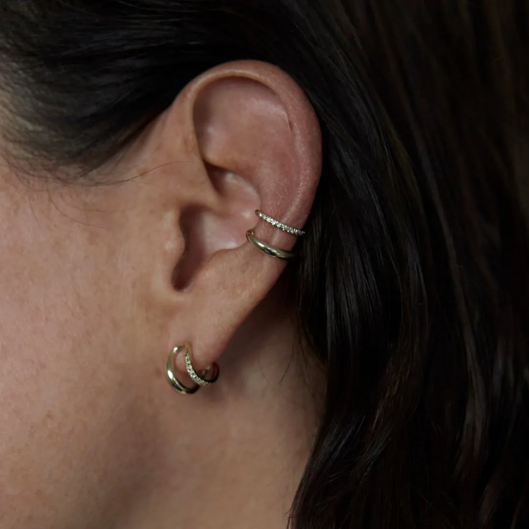 Twin Tusk Earrings with White Pavé Diamonds sold by Gabriela Artigas product image thumbnail 2