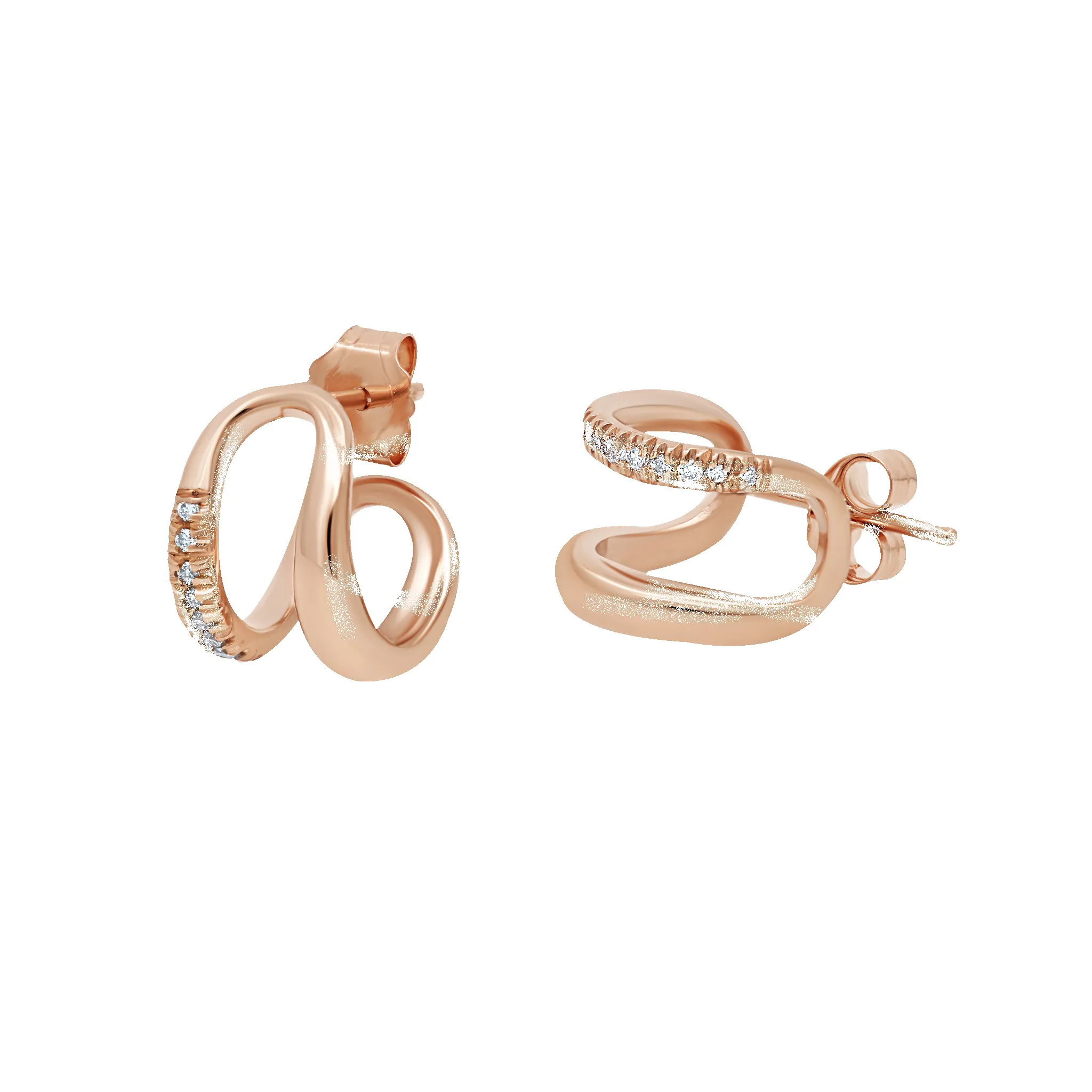Twin Tusk Earrings with White Pavé Diamonds sold by Gabriela Artigas product image thumbnail 3