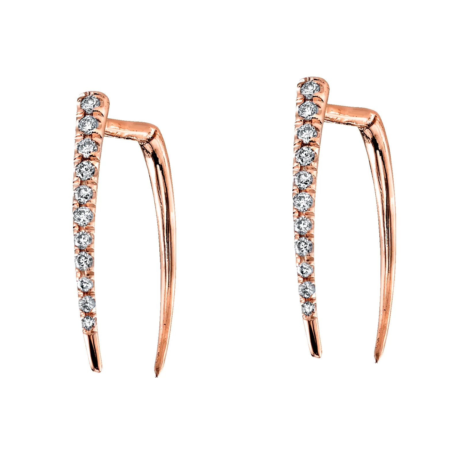 Classic Infinite Tusk Earring with White Pavé Diamonds sold by Gabriela Artigas product image thumbnail 5