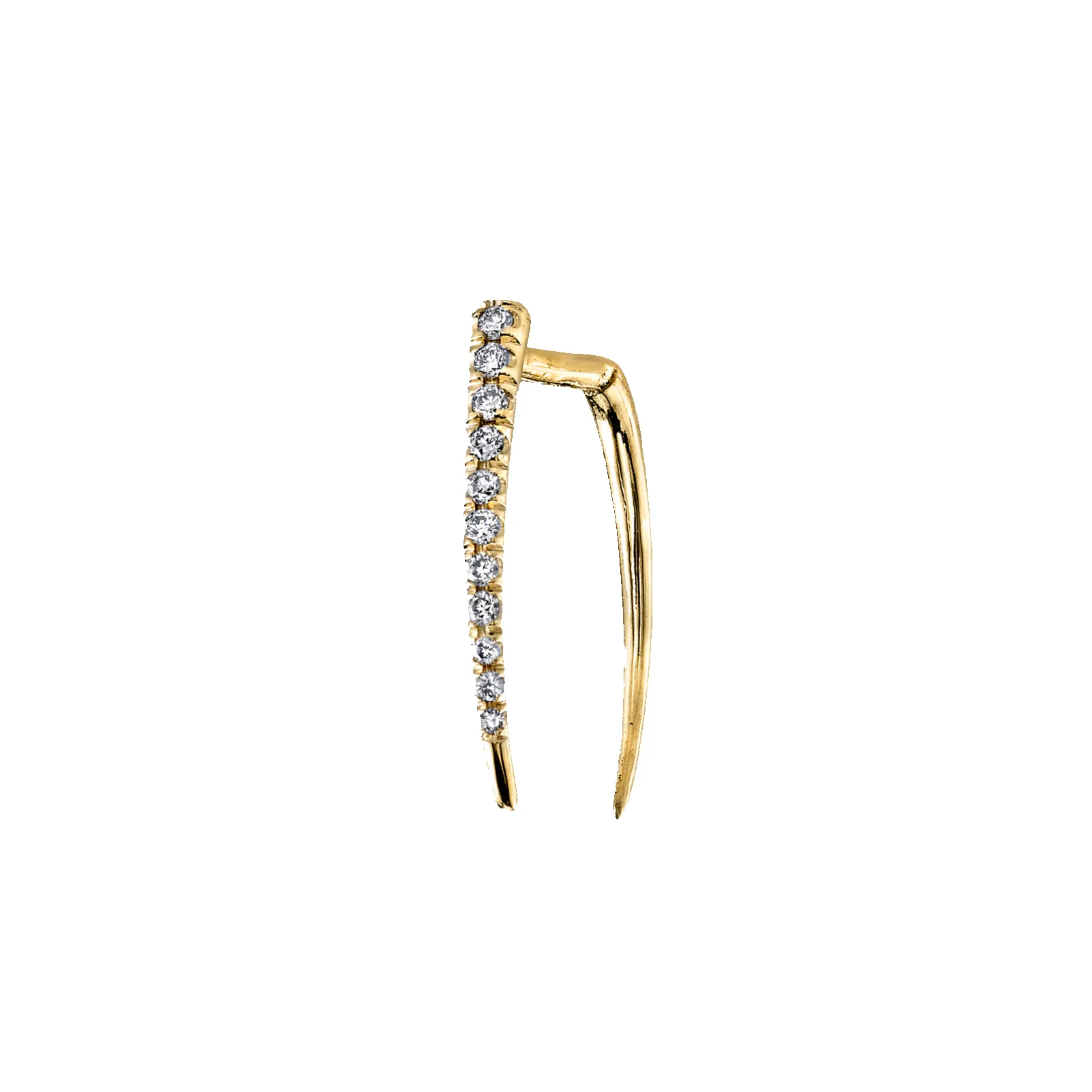 Classic Infinite Tusk Earring with White Pavé Diamonds sold by Gabriela Artigas