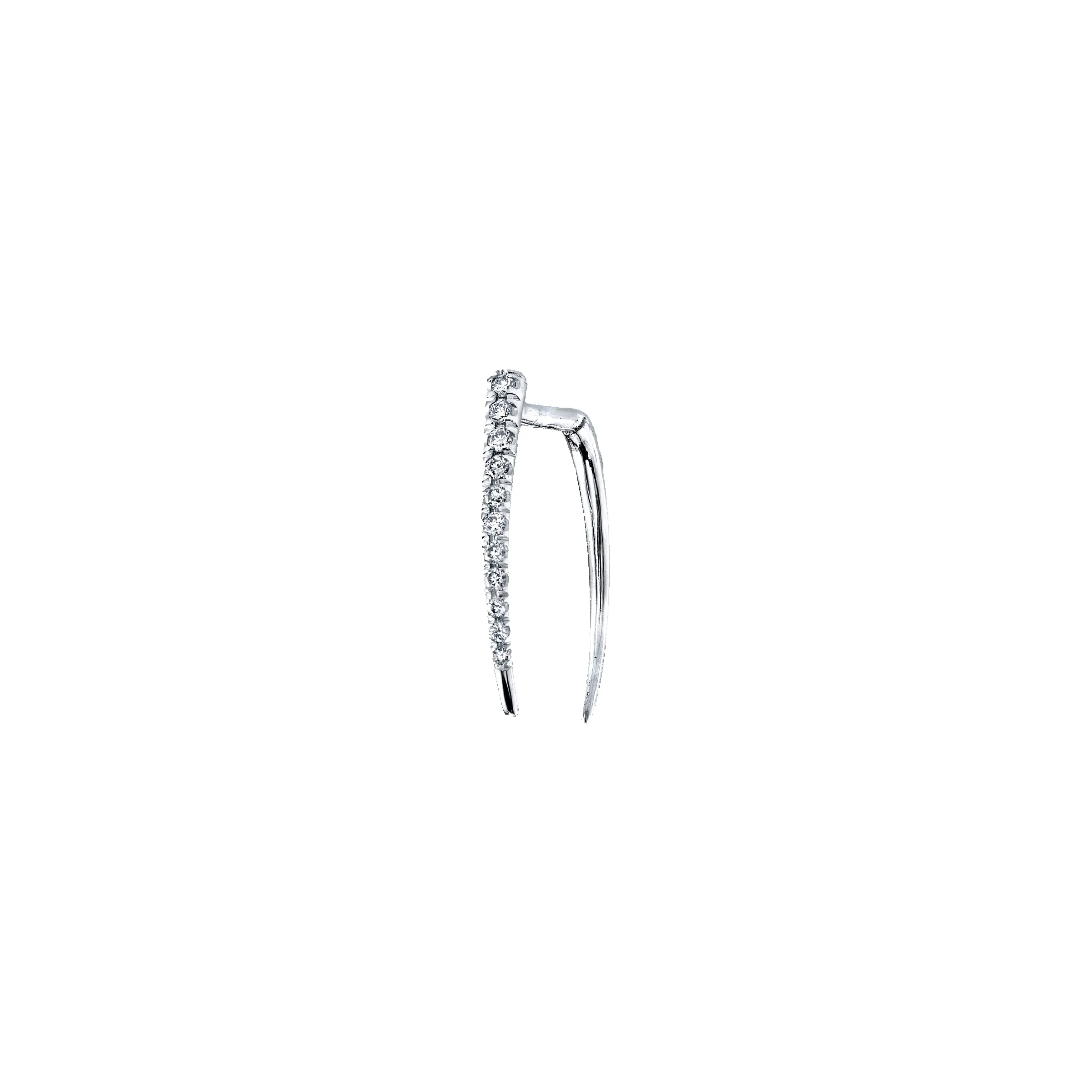Classic Infinite Tusk Earring with White Pavé Diamonds sold by Gabriela Artigas product image thumbnail 4