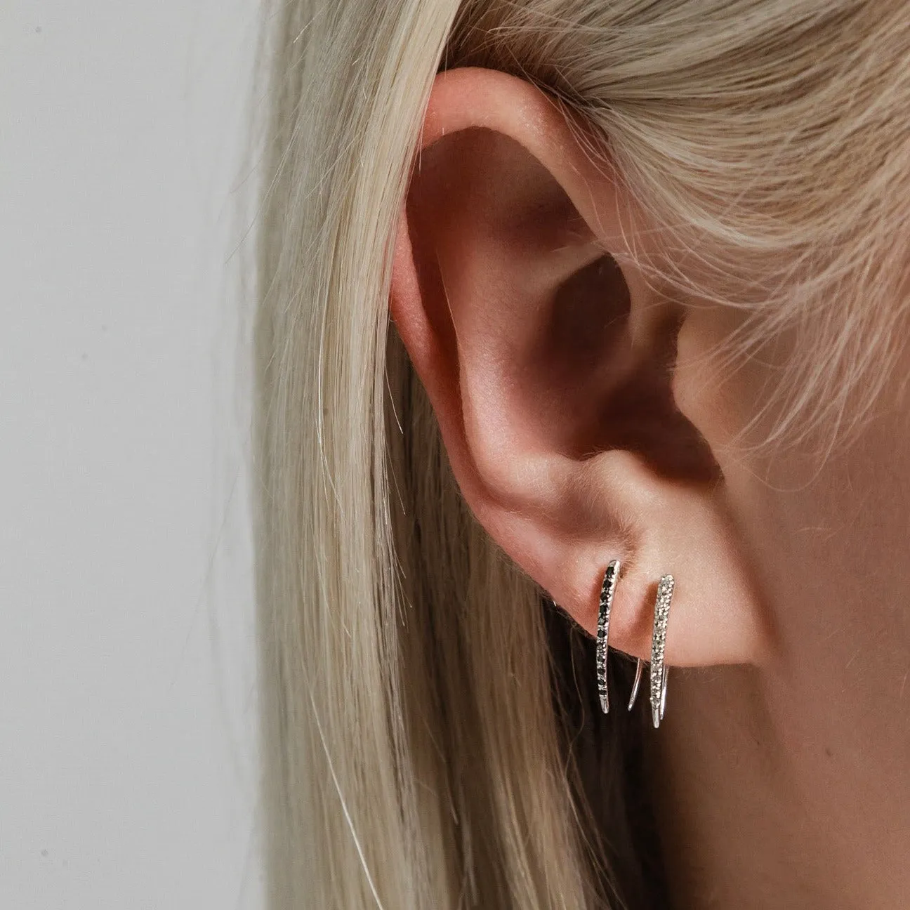 Classic Infinite Tusk Earring with White Pavé Diamonds sold by Gabriela Artigas product image thumbnail 2
