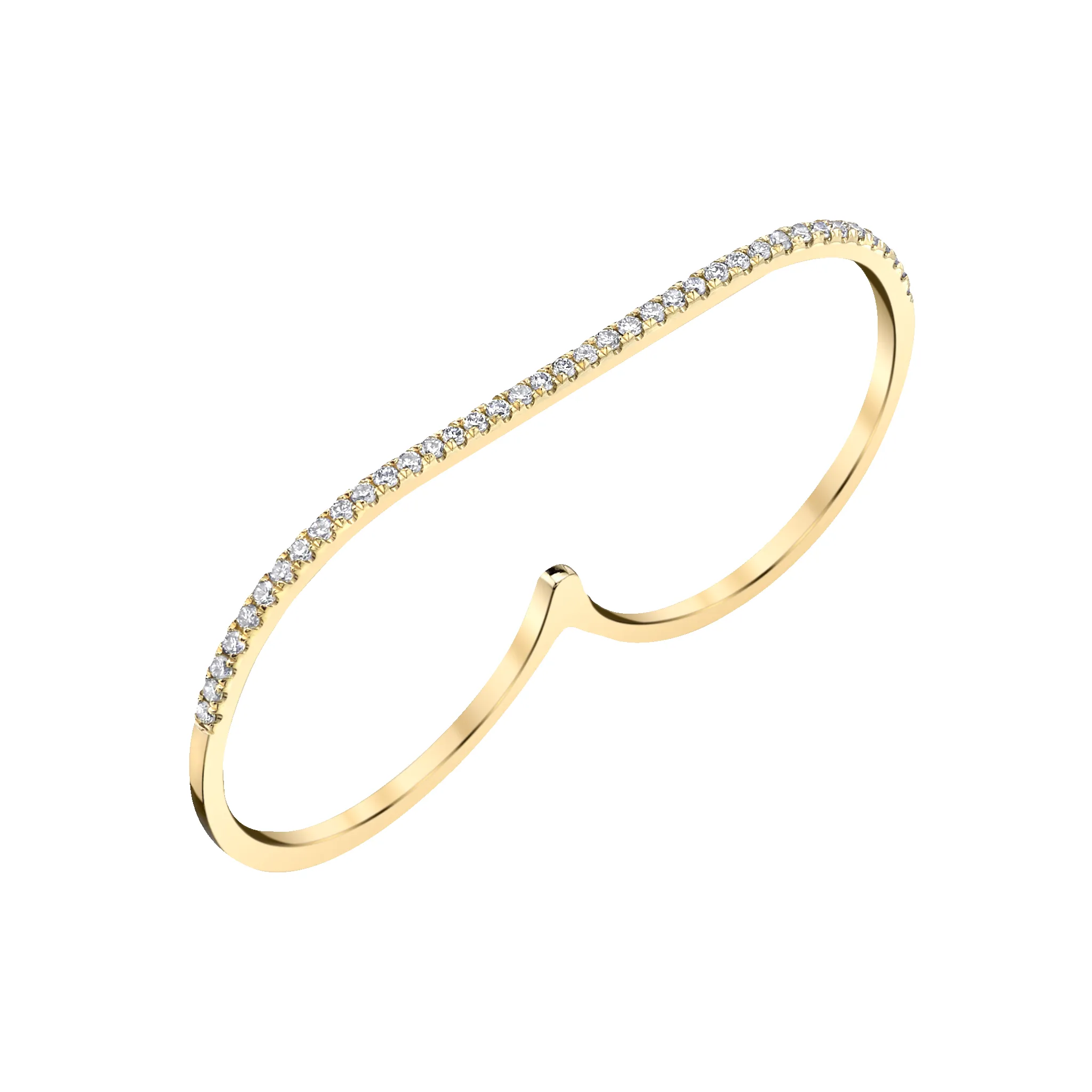 Staple Ring with White Pavé Diamonds sold by Gabriela Artigas