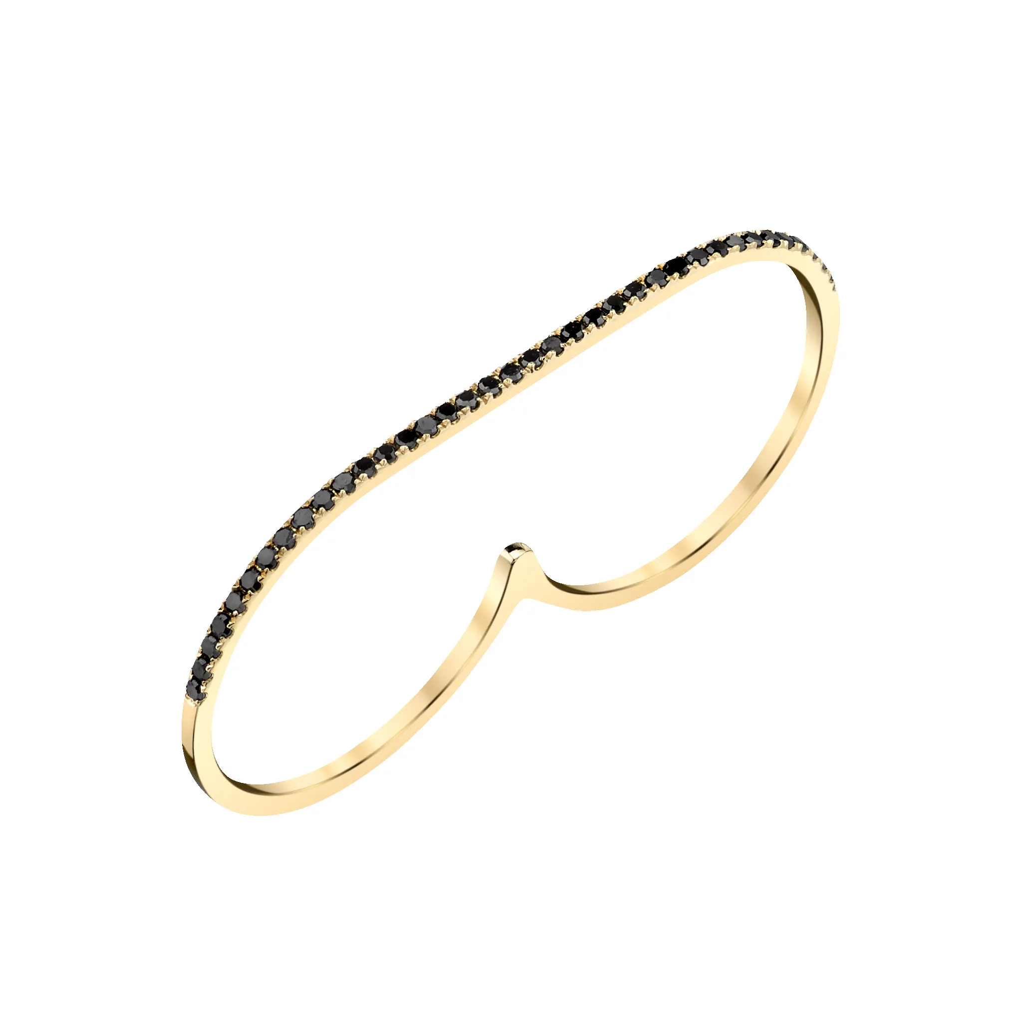Staple Ring with Black Pavé Diamonds sold by Gabriela Artigas