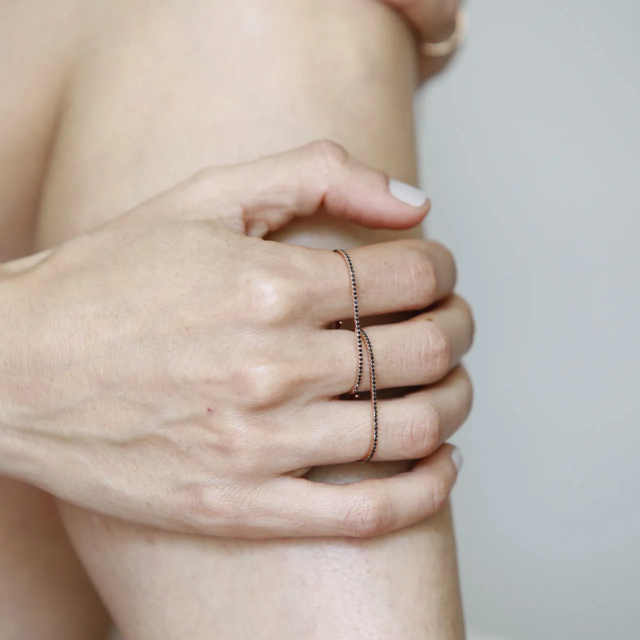 Staple Ring with Black Pavé Diamonds sold by Gabriela Artigas product image thumbnail 4