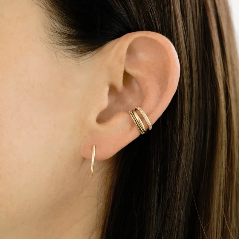 Reloaded Ear Cuff with White Pavé Diamonds made by Gabriela Artigas