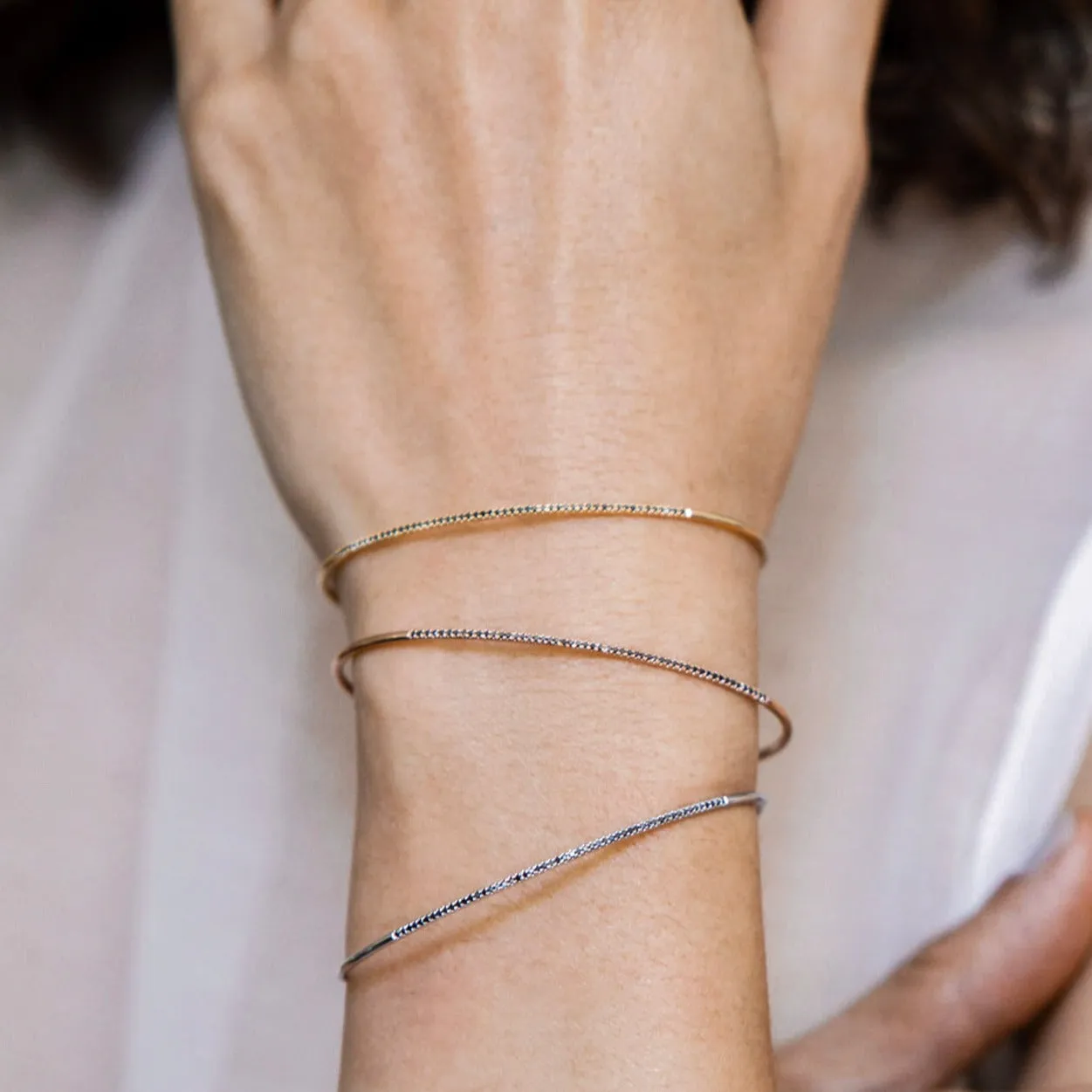 Axis Cuff with Black Pavé Diamonds sold by Gabriela Artigas product image thumbnail 2