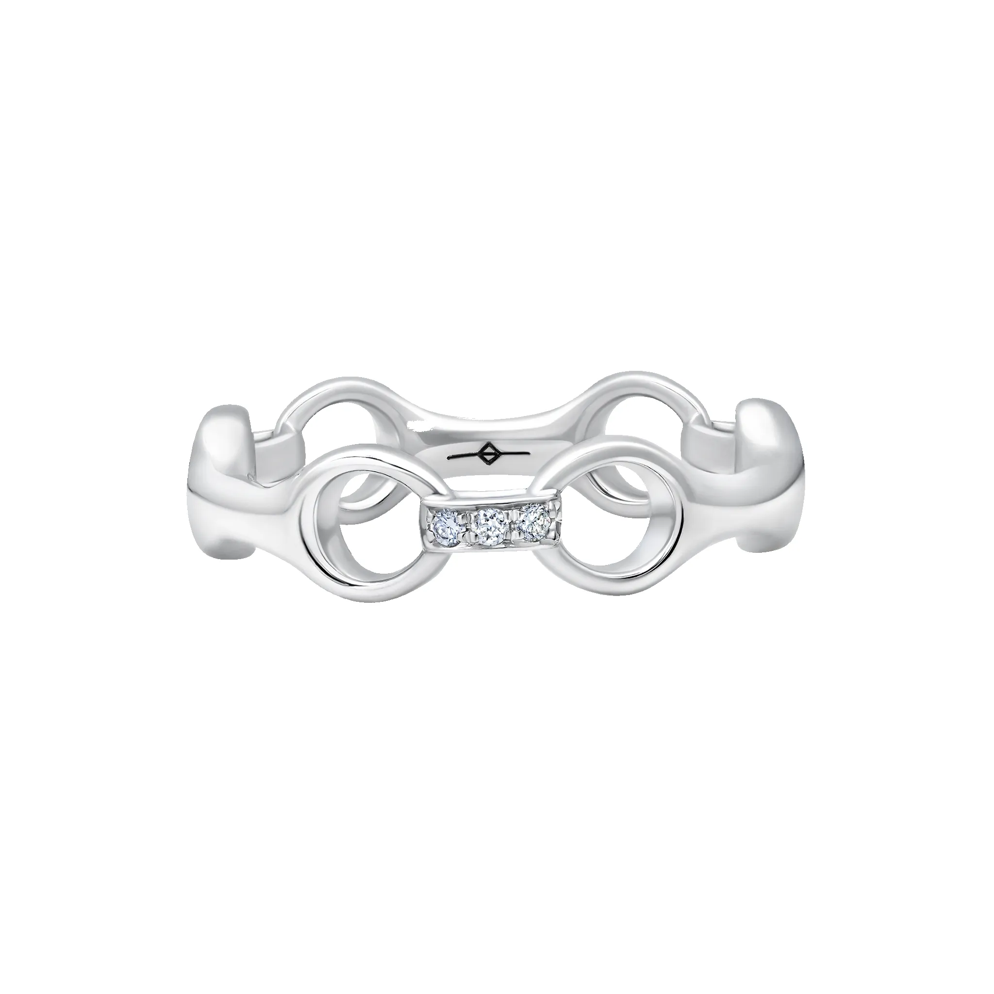 15 MM Beam Link Ring with Pavé Connectors sold by Gabriela Artigas product image thumbnail 2