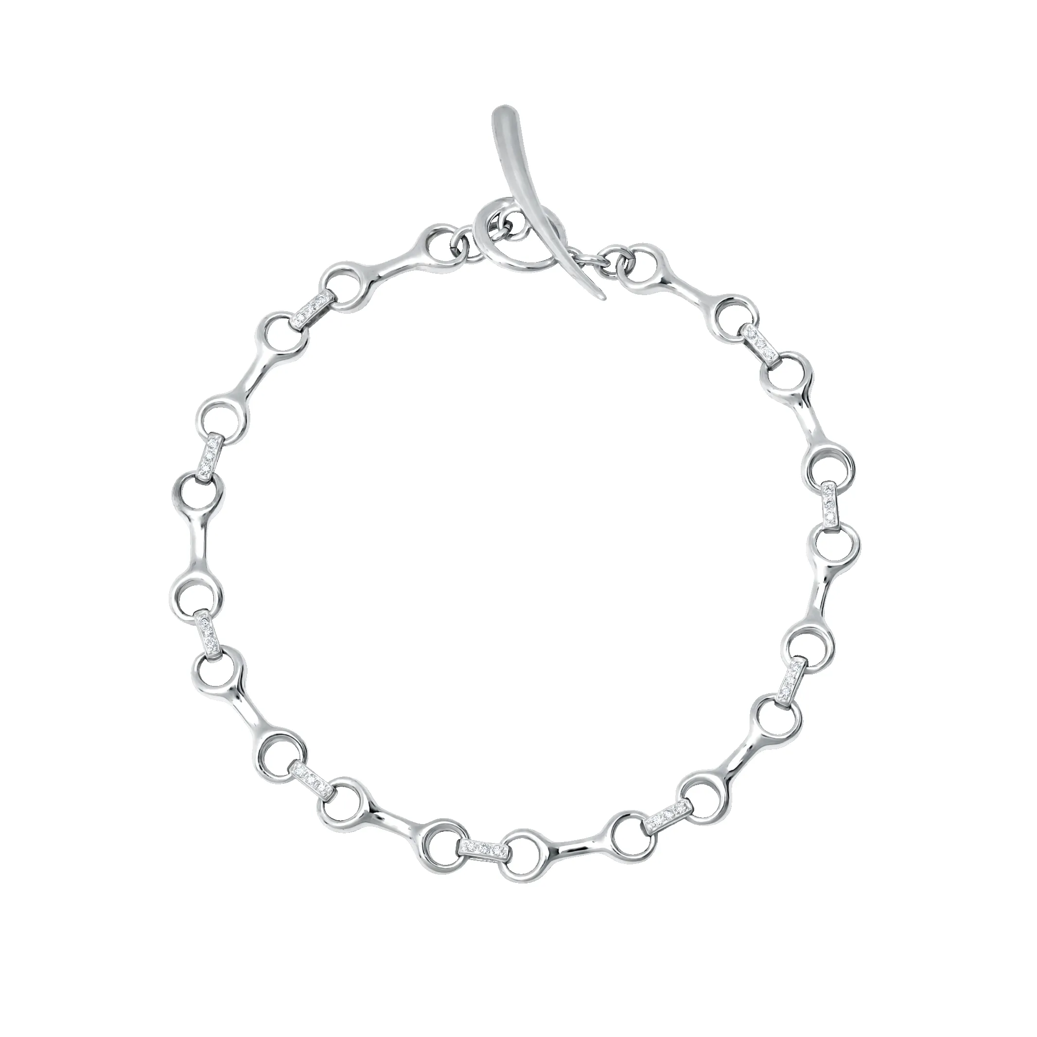 15 MM Double Beam Pave Diamond Connector Bracelet sold by Gabriela Artigas