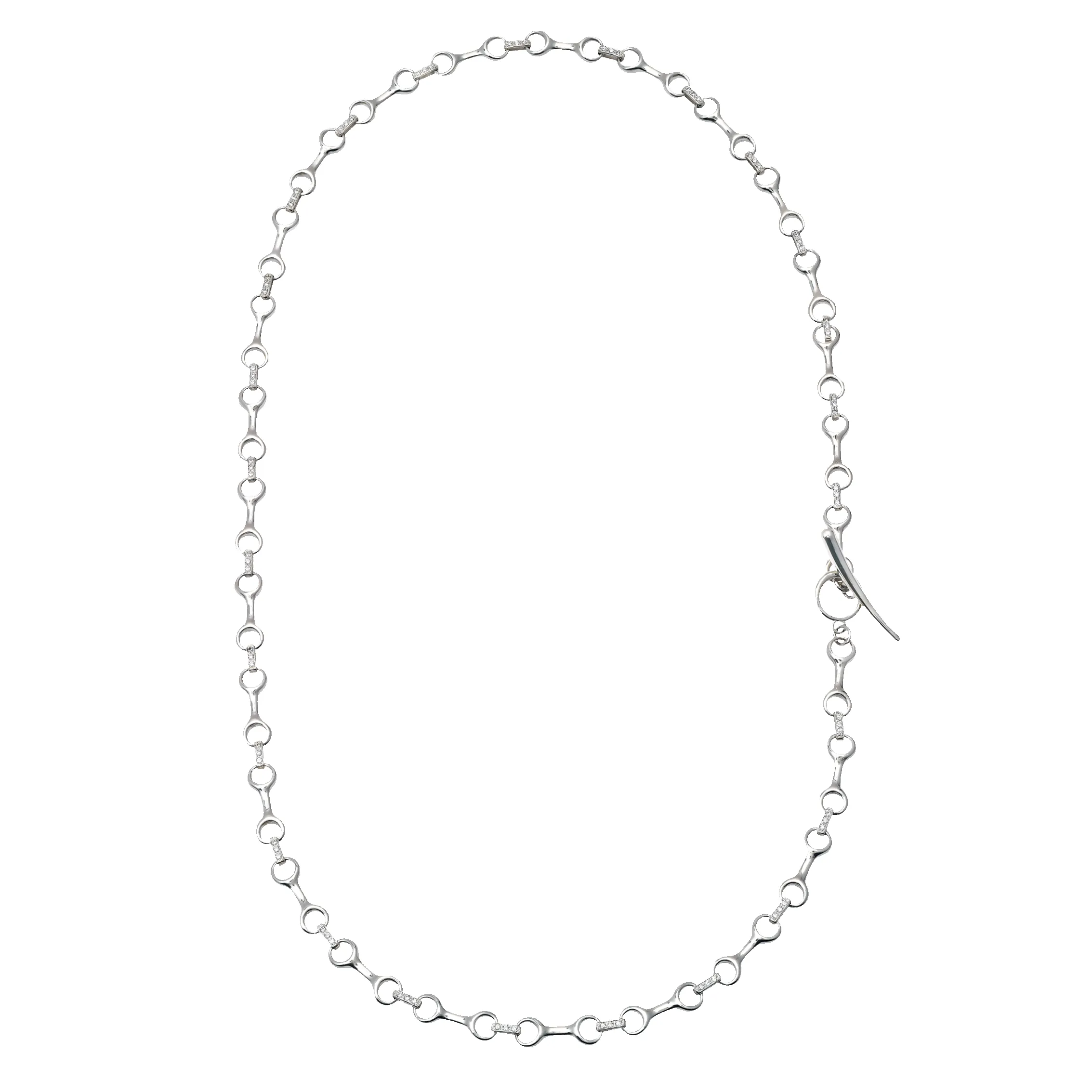 15 MM Double Beam Pave Diamond Connector Necklace sold by Gabriela Artigas product image thumbnail 3