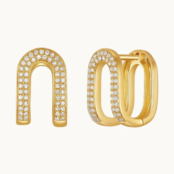 Union Earrings with White Diamonds sold by Gabriela Artigas