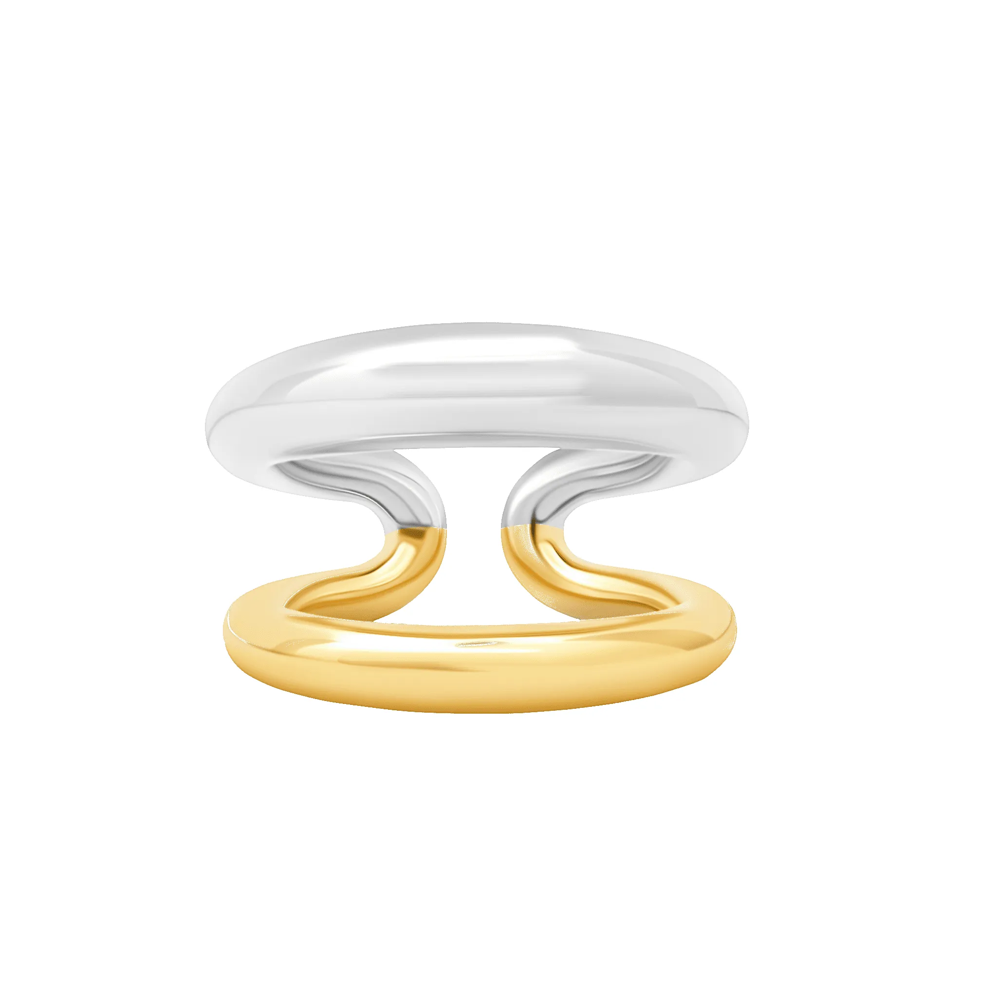 Two Tone Grande Twin Tusk Ring sold by Gabriela Artigas