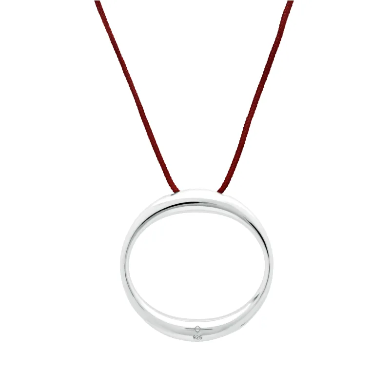 Small O Pendant on Cord made by Gabriela Artigas