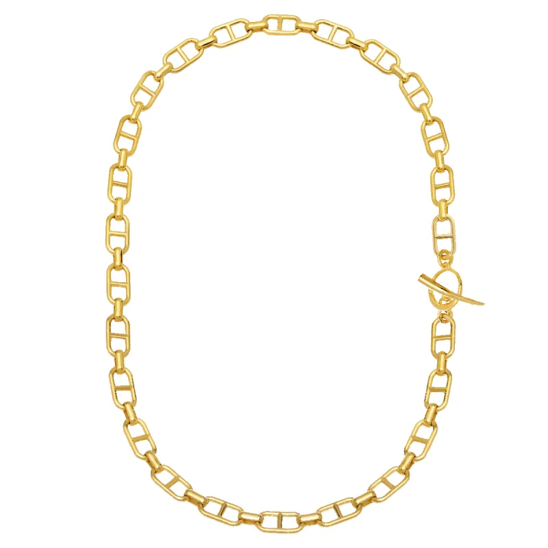 Stirrup Chain Necklace with Tusk Clasp (Copy) made by Gabriela Artigas