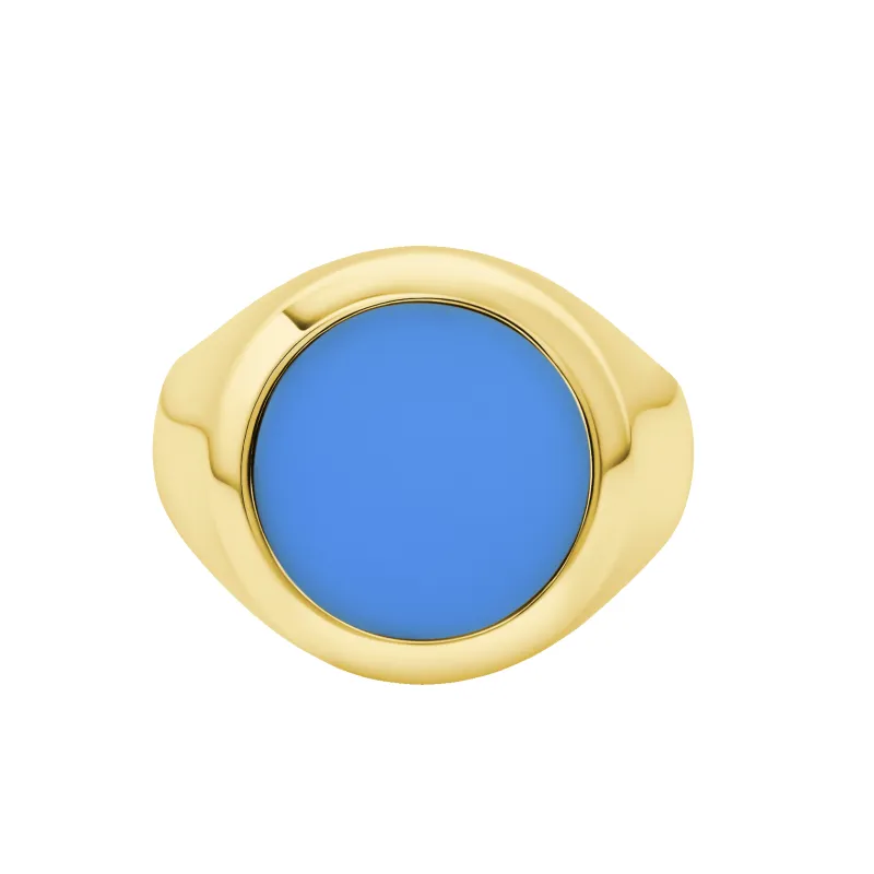 Fine Turquoise Signet Ring made by Gabriela Artigas