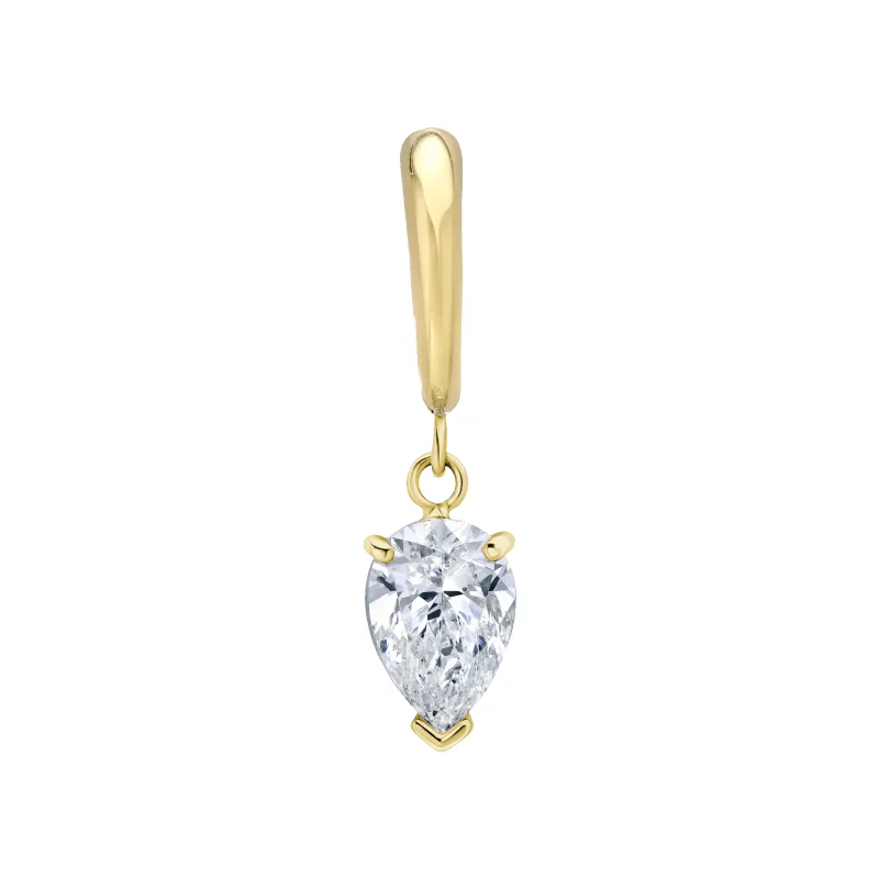Tear Diamond on Colmillo Huggie made by Gabriela Artigas