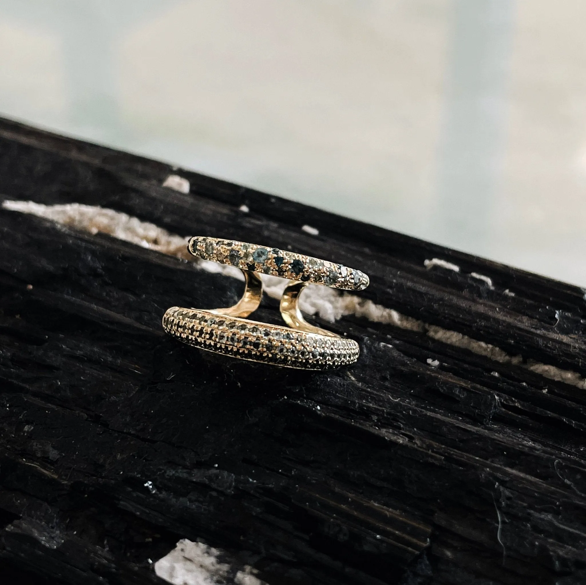 Twin Tusk Ring with Double Pavé Aquamarines sold by Gabriela Artigas product image thumbnail 2