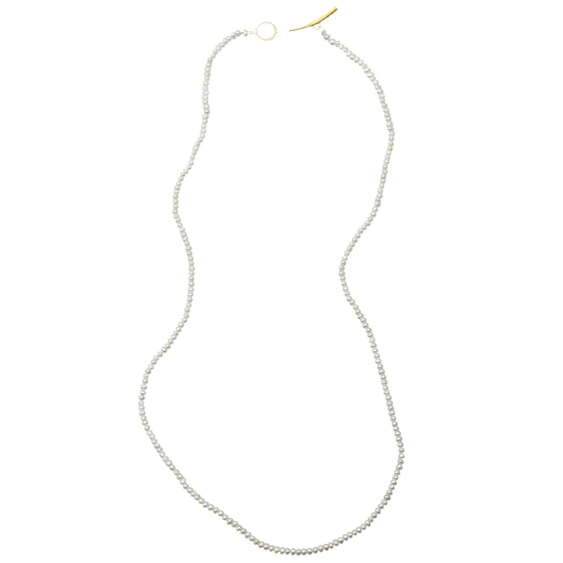 Pearl Necklace with Tusk Clasp made by Gabriela Artigas