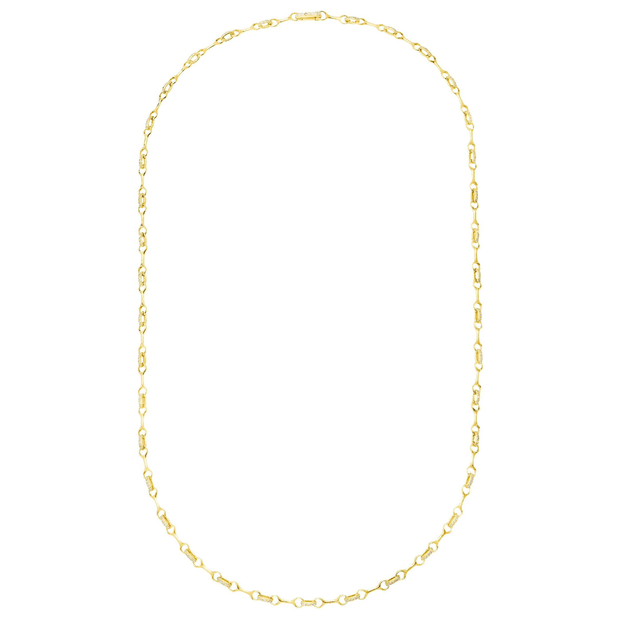 Small Double Beam Chain Necklace with Pavé Connectors sold by Gabriela Artigas product image thumbnail 2