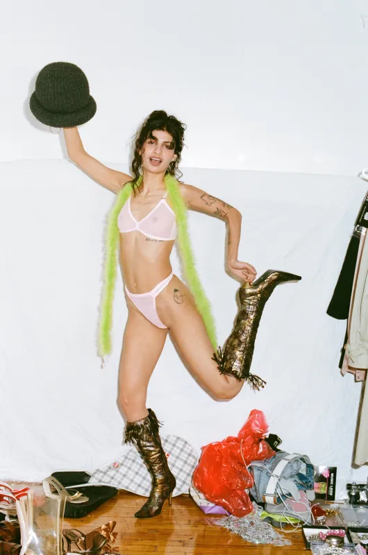 PAM BRA AND PANTY SET - PINK made by Bully Boy