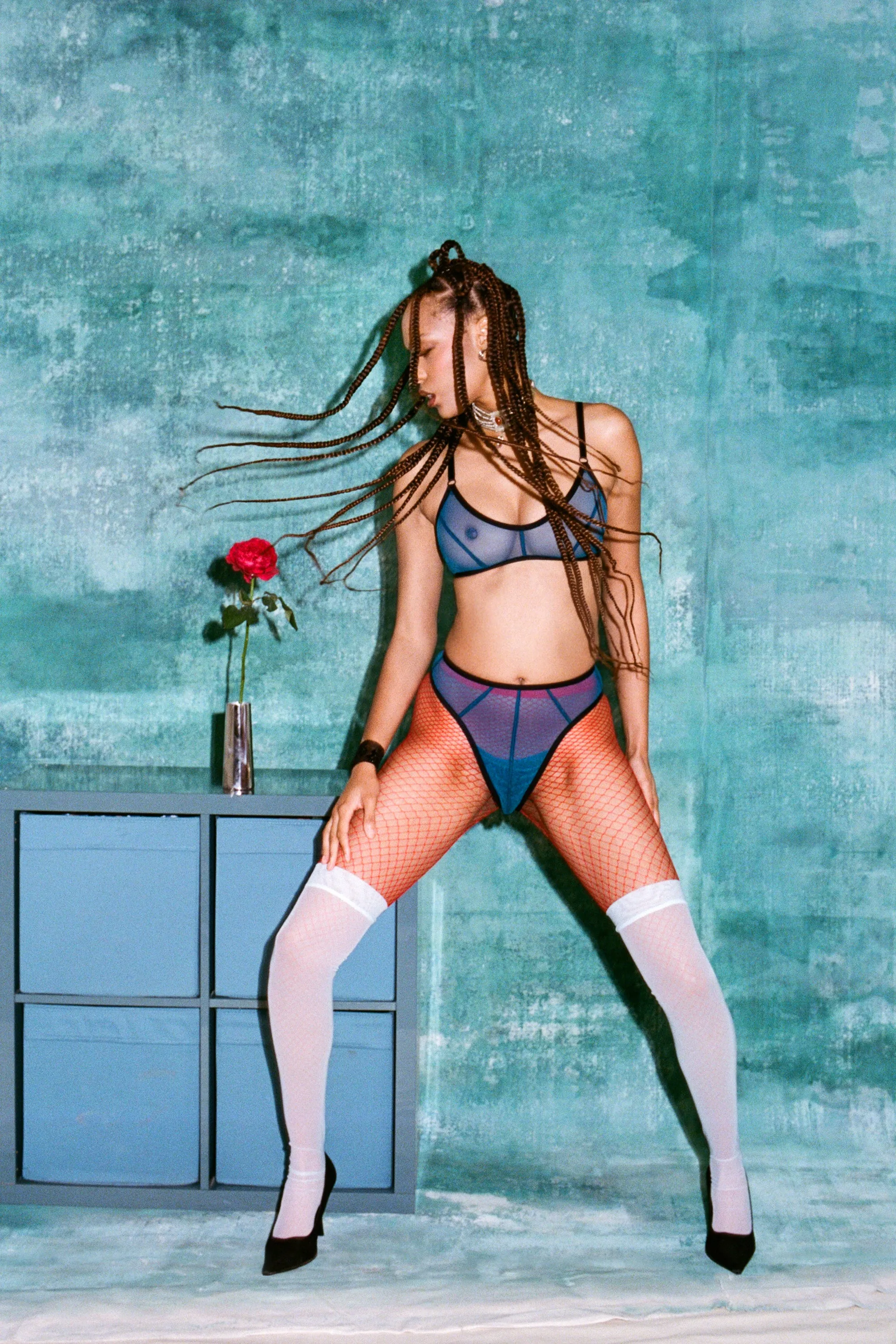 LEE BRA AND PANTY SET - TEAL sold by Bully Boy